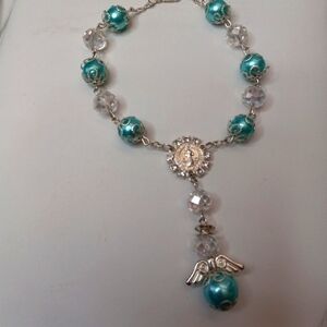 Angel Rosary Bead Bracelet